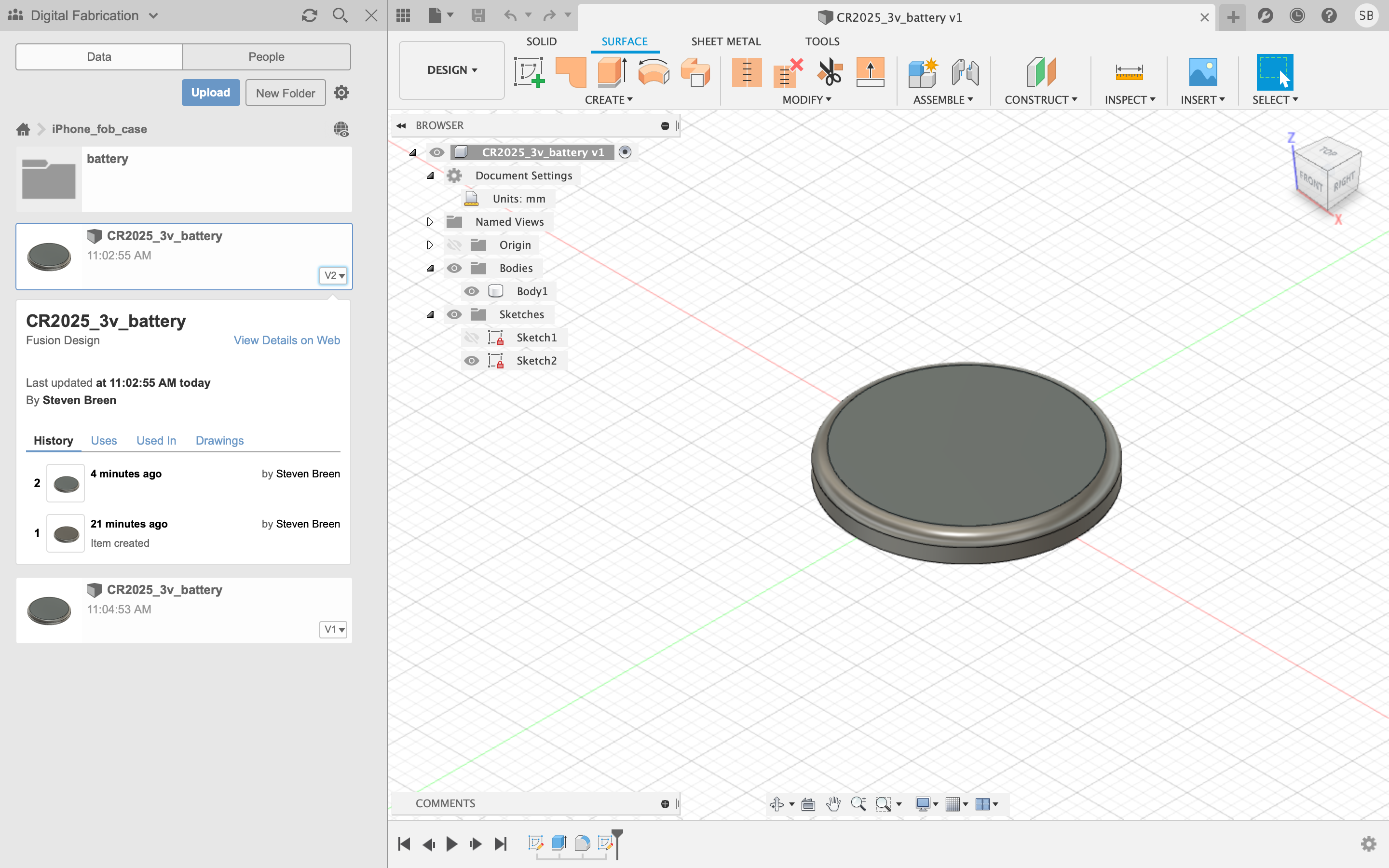 fusion360 battery