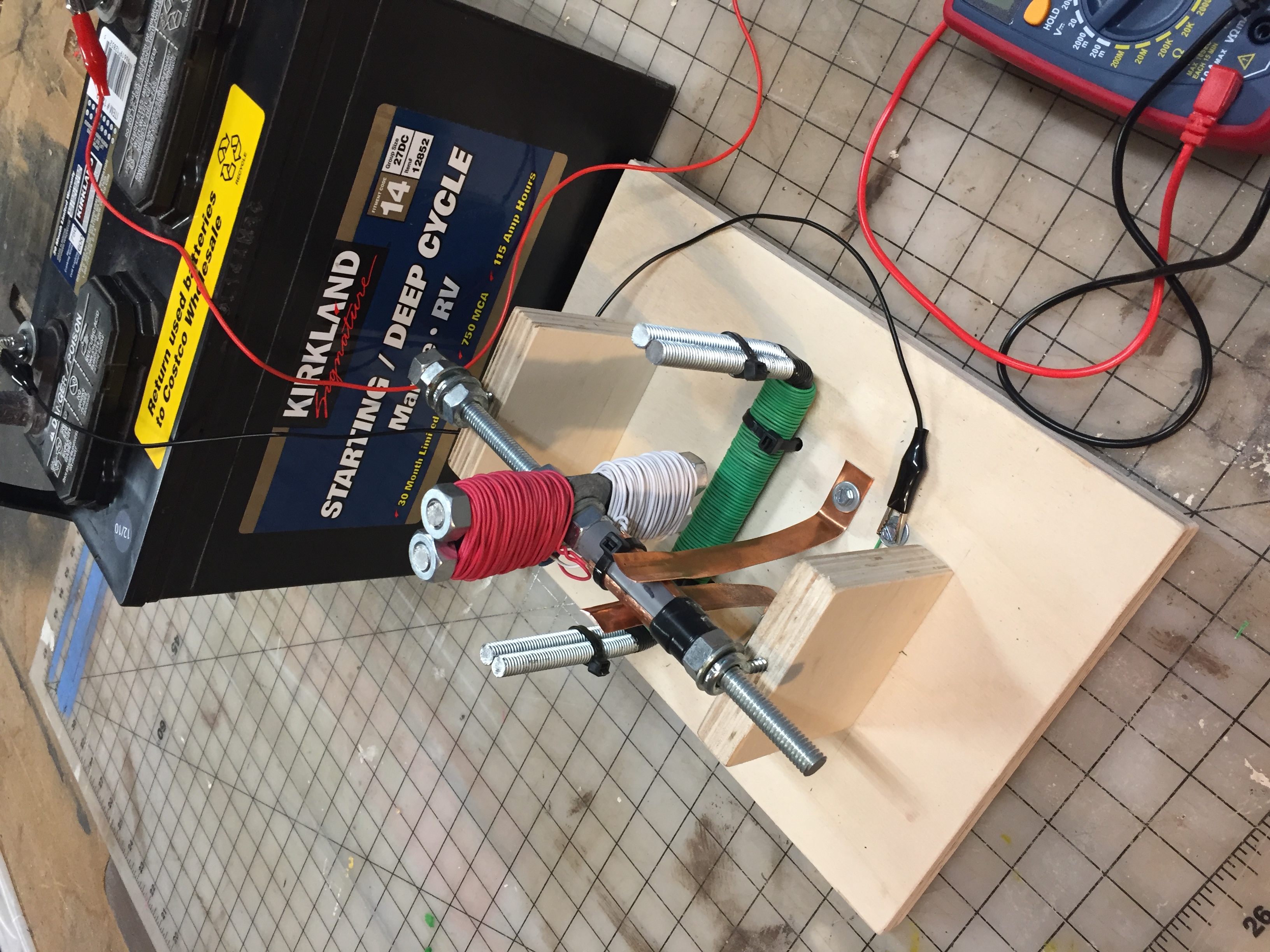 Motor connected to Battery